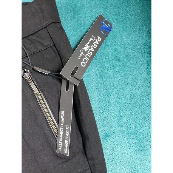 Parasuco Dress Pants Size Large Womens Black Stretch Mid Rise Straight Ankle NWT - Picture 3 of 11